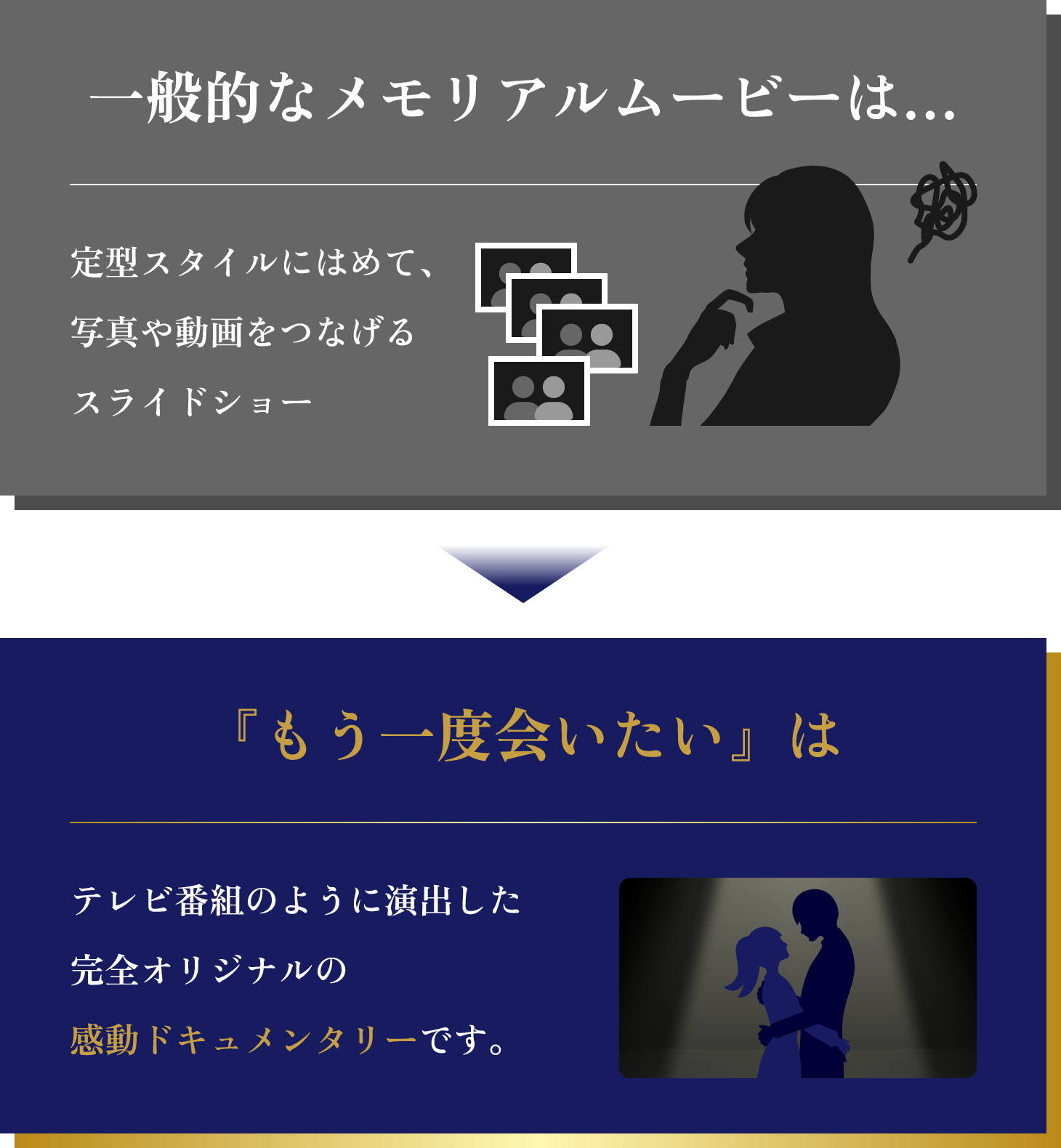 一般的なメモリアルムービーと「もう一度会いたい」の違い