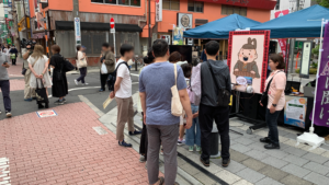 徳川家康に子供たちが集まっているところ